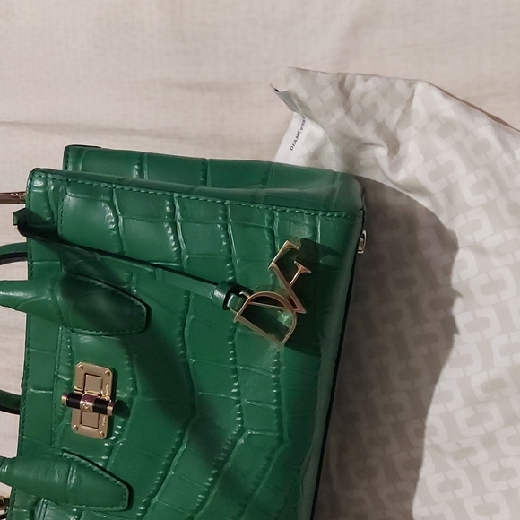 Diane Von Furstenberg Mini Viviana Emerald Embossed Croco Luxury Designe… - Picture 5 of 11